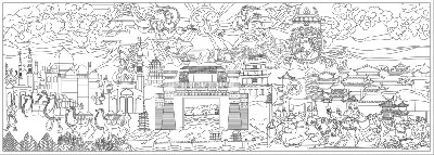 人文歷史浮雕雕塑原創(chuàng)手繪設(shè)計(jì)稿